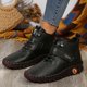 thumbnail image 5 of NECHOLOGY Botas Mujer Adulto Femenino Zapatos Botines de mujer Botas de mujer de otoño e invierno a juego de colores a la moda con botas con cremallera lateral (Black, 7), 5 of 7