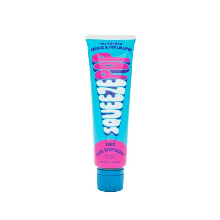 Iconic Candy, Nut Free, The Original Squeeze & Lick Lollipop, Blue Raspberry Squeeze Pop, 4 oz Tubes