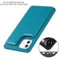 thumbnail image 6 of for iPhone 11 Wallet Case with RFID Blocking Card Holder,Premium PU Leather Magnetic Buttons Stand Flip Wrist Strap Shockproof Case for iPhone 11 6.1 Inch,Macaron Blue, 6 of 16