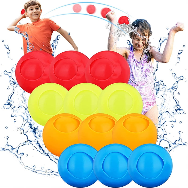 Goodwill Water Balls 12 Pack Reusable Quick Fill Water Balloons Bombs