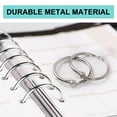 thumbnail image 3 of Binder Rings, Loose Leaf Rings, Office Book Rings, Locking Key Ring Binder - 1 Inch Inner Dia 20pcs Silver Tone, 3 of 7
