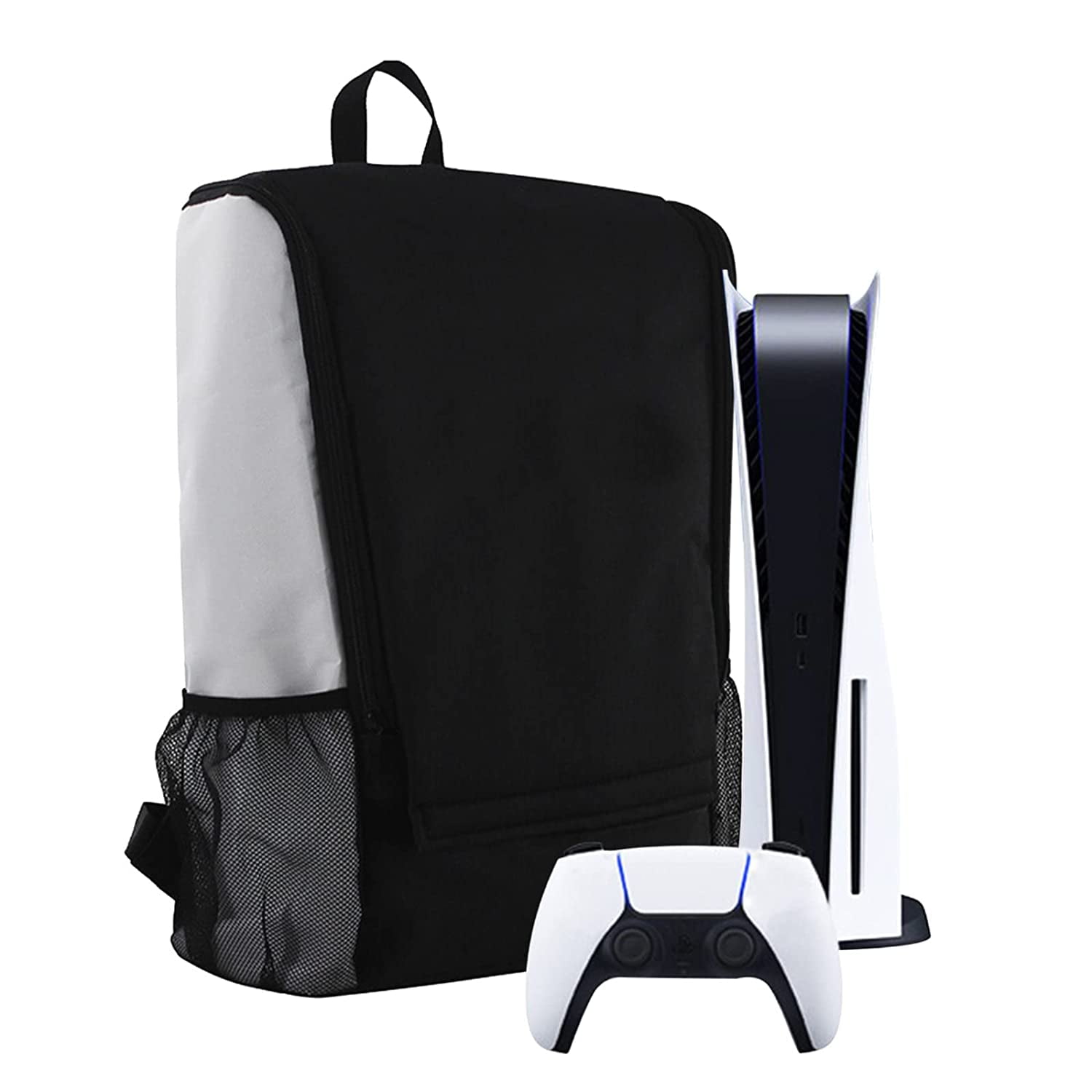 Carrying Case for PS5 Lightweight Console Travel Bag Backpack for PlayStation Console Controllers Special Storage for CD Cable or Other Accessories