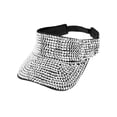 thumbnail image 1 of Top Headwear Full Rhinestone Sun Visor - Black/Silver, 1 of 1