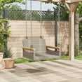 thumbnail image 3 of vidaXL Swing Bench Gray 24.8"x24.4"x15.7" Poly Rattan, 3 of 8