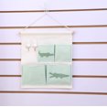 thumbnail image 1 of 1 Pack Home Bedroom Living Room Decor Creative Cotton And Linen Wall-mounted Waterproof Hanging Bag Behind the Door Wardrobe Hanging Pocket Household Sundries Storage Hanging Bag, 1 of 14