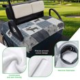 thumbnail image 5 of Golf Cart Seat Covers for 2 Seater,Vintage Plaid Microfiber Cart Seat Towel Blanket,Farmhouse Bear Deer Trees Forest Checked Absorbent Breathable NonSlip Bench Seats Protector for Golf Course 51"x31", 5 of 9