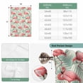 thumbnail image 6 of Red Flamingo Tie Up Curtains for Windows, Adjustable Balloon Window Shades, Summer Tropical Plants Leaves Botanical Green Kitchen Window Treatments Farmhouse Short Curtains with Rod Pocket 42"x45", 6 of 8