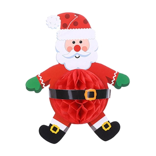 Adorno colgante navideño de Papá Noel, decoración navideña delicada, decoración navideña artesanal para el hogar, granja de pared de chimenea