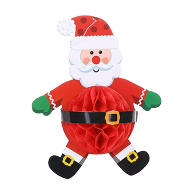 Adorno colgante de Papá Noel para Navidad, colgante de papel para colgar, bonito accesorio fotográfico para decoración de fiestas, decoración navideña