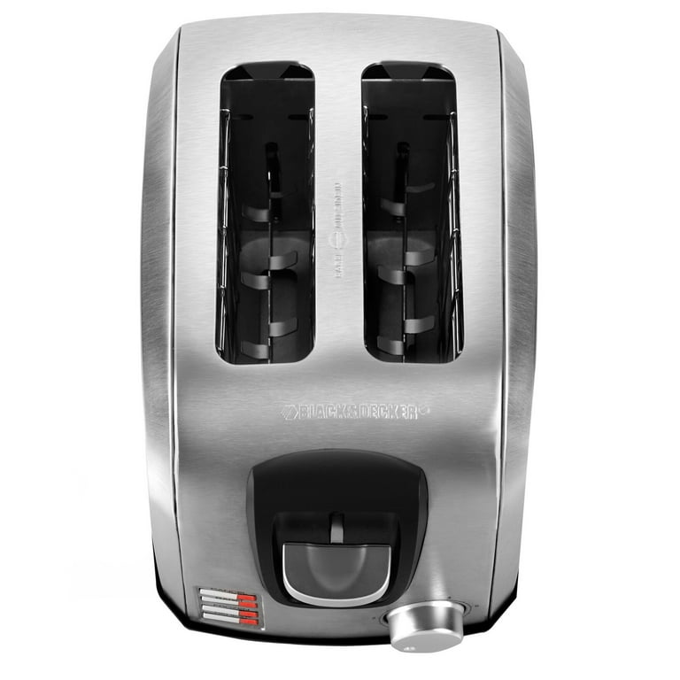 BLACK+DECKER 2-Slice Silver Extra Wide Self Centering Toaster 985119591M -  The Home Depot