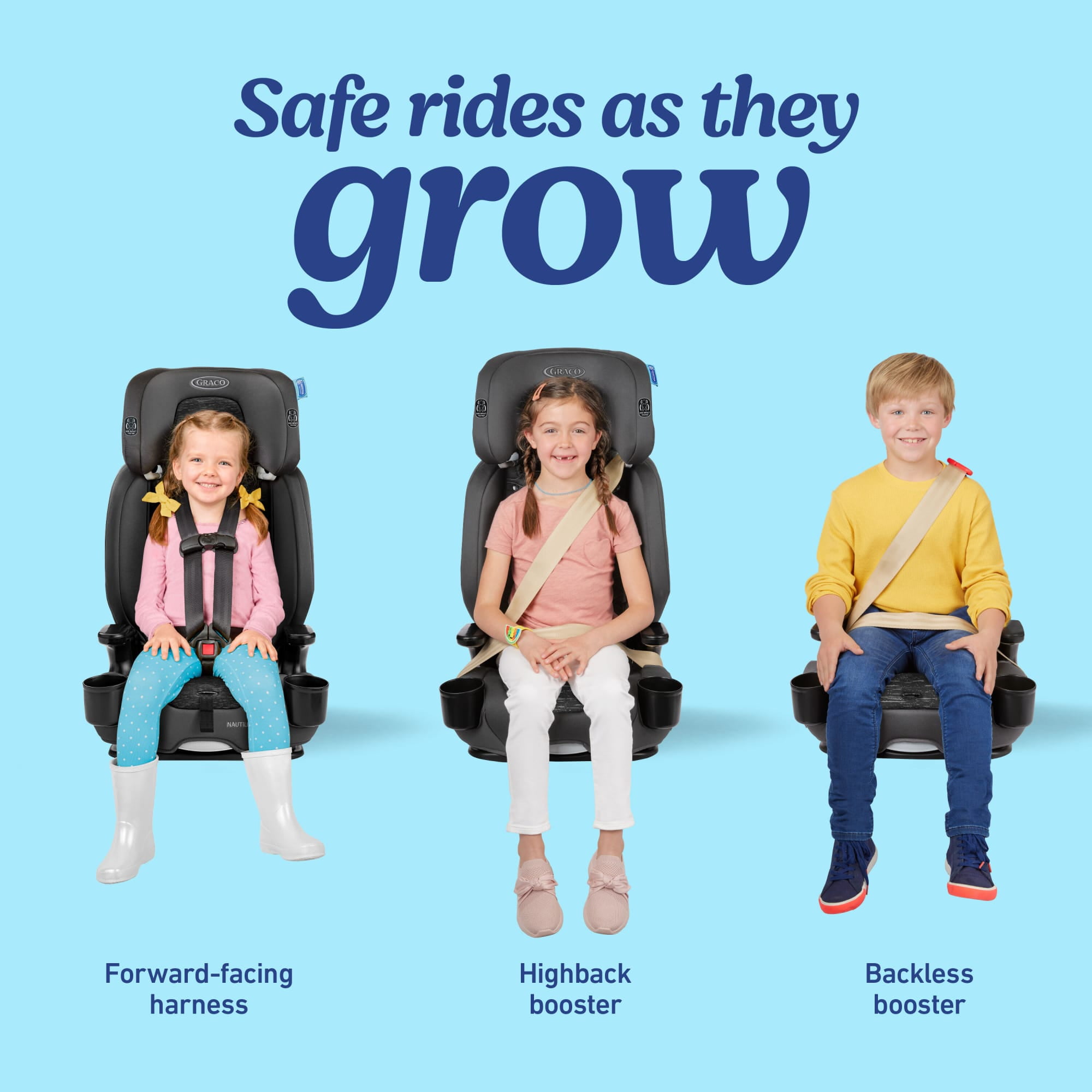 Graco Nautilus 2.0 3-in-1 Harness Booster Car Seat, Kara, Assorted