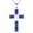 09-September Sapphire, variant on Jewmon 925 Sterling Silver Birthstone Cross Necklace for Men 5A Cubic Zirconia Baguette Birthstone Necklace for Women September Birthday Gifts