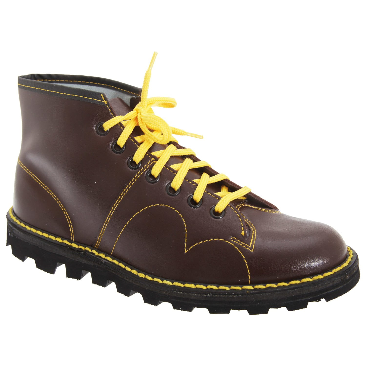 Grafters Mens Original Coated Leather Retro Monkey Boots Walmart