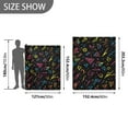 thumbnail image 6 of Yayeee Throw Blanket for Couch Soft Warm 50" x 60" Sofa Chair Bed Decoration, Black Neon Lightning, 6 of 7