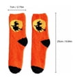 thumbnail image 4 of Womens Halloween Cozy Fuzzy Socks Spooky Graphic Crew Socks Fluffy Socks Warm Coral Fleece Indoor Holiday Socks One Size, 4 of 7