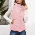 thumbnail image 2 of Gaexia Vest for Women Trendy,Commute Minimalist Stand Collar Quilted Vest Winter Outerwear Sleeveless Jacket for Women, 2 of 4