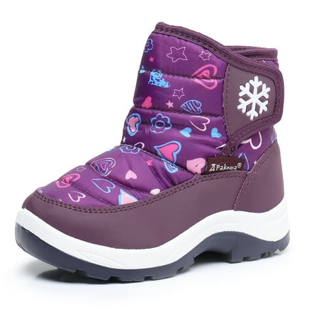 

Blikcon Boys Girls Snow Boots Water Resistance Cold Weather Winter Boots (Color : PurpleHeart Size : 7 Toddler)