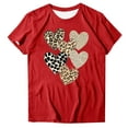thumbnail image 4 of Hxlamzoo Women's Plus Size T-shirt Valentine's Day Heart Print Round Neck Short Sleeve Tops Spring Summer XL-5XL, 4 of 4