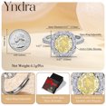 thumbnail image 6 of Yndra Birthstone Ring for Women,Silver Plated Halo CZ Adjustable Ring,Vintage Promise Band Ring,Valentine’s Day Birthday Christmas Mother’s Day Jewelry Gift for Wife Mom Girlfriend, 6 of 10
