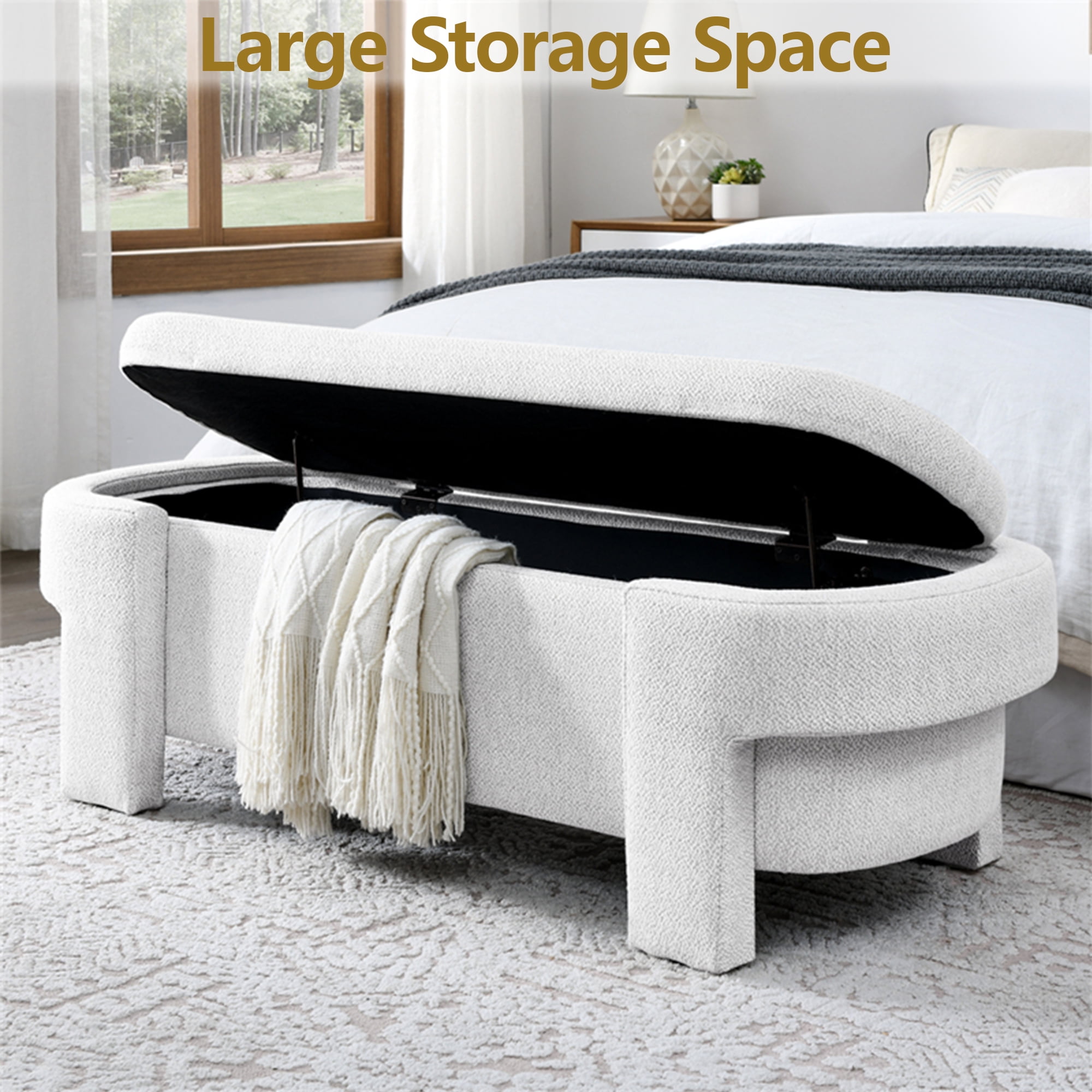 Linen end of bed bench discount