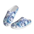 thumbnail image 2 of Fotbe Icy Blue Snowflakes Pattern Women's Fuzzy Curly Fur Memory Foam Loafer Slippers Indoor Outdoor Slippers Winter Home Shoes-40/41, 2 of 7
