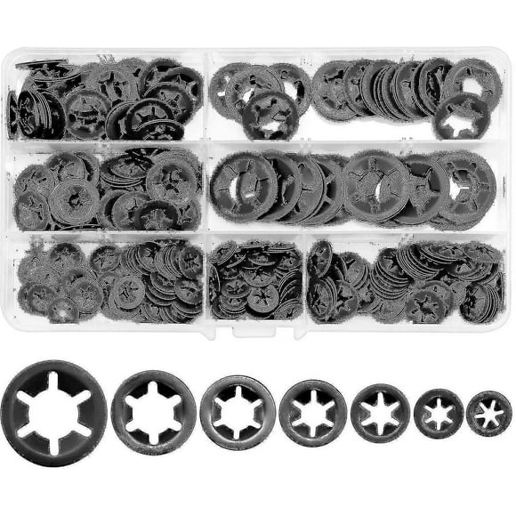 340 Pcs Lock Washers Starlock Lock Washers Kit Bearing Fastener M3 M4