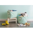 thumbnail image 3 of DII Polyester Container with Handles, Chevron Storage Bin, Large, Aqua, 3 of 4