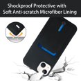 thumbnail image 5 of case for iPhone 14 Plus Case with Card Holder [Soft Microfiber Lining] Silicone Slim Thin Phone Cases Shockproof Protective iPhone 14 Plus Wallet Case Black, 5 of 11