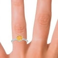 thumbnail image 5 of 2.00 Carat Round Cut Yellow Citrine Gemstone Sparkle Wedding Ring for Ladies Solid 18K White Gold Size 3.5 by Diamond Capitals, 5 of 8