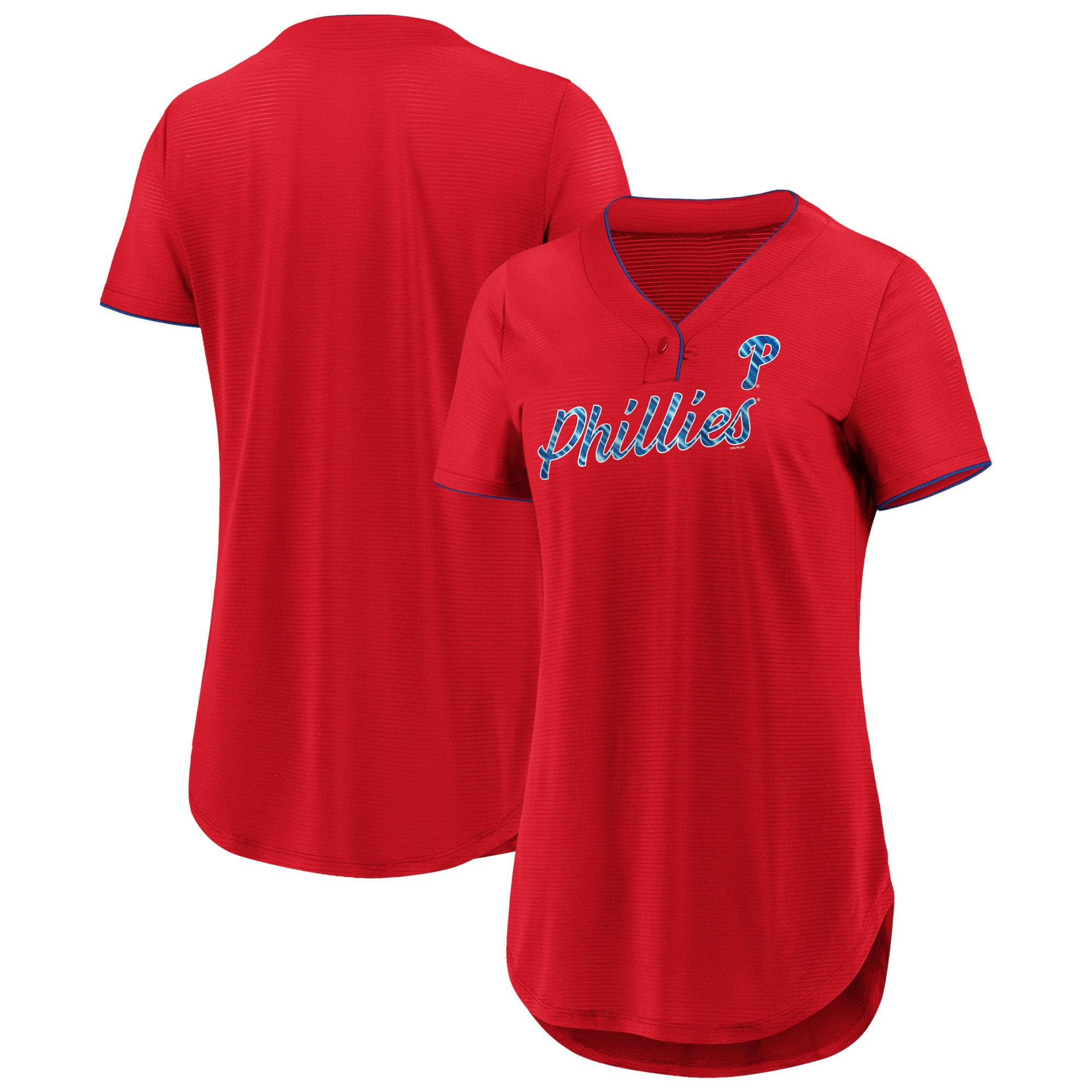 Philadelphia Phillies Fanatics Branded Women's Diva Jersey VNeck T