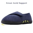 thumbnail image 2 of Diabetic Slippers Shoes for Men Arthritis Edema Adjustable Closure Memory Foam House Shoes, Blue 13, 2 of 7