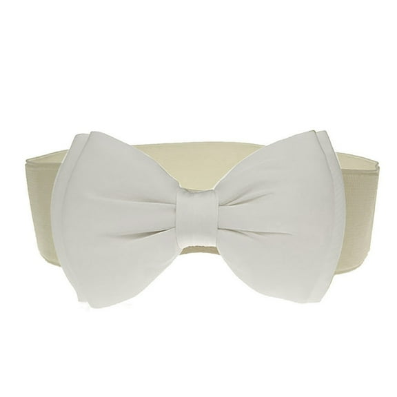 Prolriy Corset Belts for Women Belt Waist Elastic Waistband Wide Bowknot Fashion Women Stretch Belt Womens Belt Beige