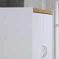 thumbnail image 4 of Hodedah Dining Room Storage 4 Door Kitchen Pantry China Cabinet, White, 4 of 5