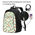 thumbnail image 2 of Balery Cute Carrot Print USB Charging Backpack for Men and Women - Water-Resistant, Anti-Theft Laptop Backpack with USB Port for Travel, Work, School, and College, 2 of 7