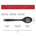 thumbnail image 2 of Cuchara ranurada de silicona premium con revestimiento sólido higiénico, 101 puntas de cocina adicionales (gris-negro) Vhermosa SNFLD588, 2 of 5