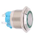 thumbnail image 2 of 2 unids 12 ~ 24VDC 19mm autoblocante interruptor de botón 1NO 4PIN interruptor de botón de metal (verde), 2 of 8