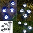 thumbnail image 2 of Luz LED solar para decoración de patas, 4 gatos, perros, perros, huellas de animales, luces solares, luz LED de camino para exteriores, para decoración de pasarelas cubiertas de patios. Sin marca Lámparas solares, 2 of 4