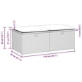 thumbnail image 4 of vidaXL 2 Piece Garden Sofa Set with Cushions Black Poly Rattan Acacia, 4 of 5