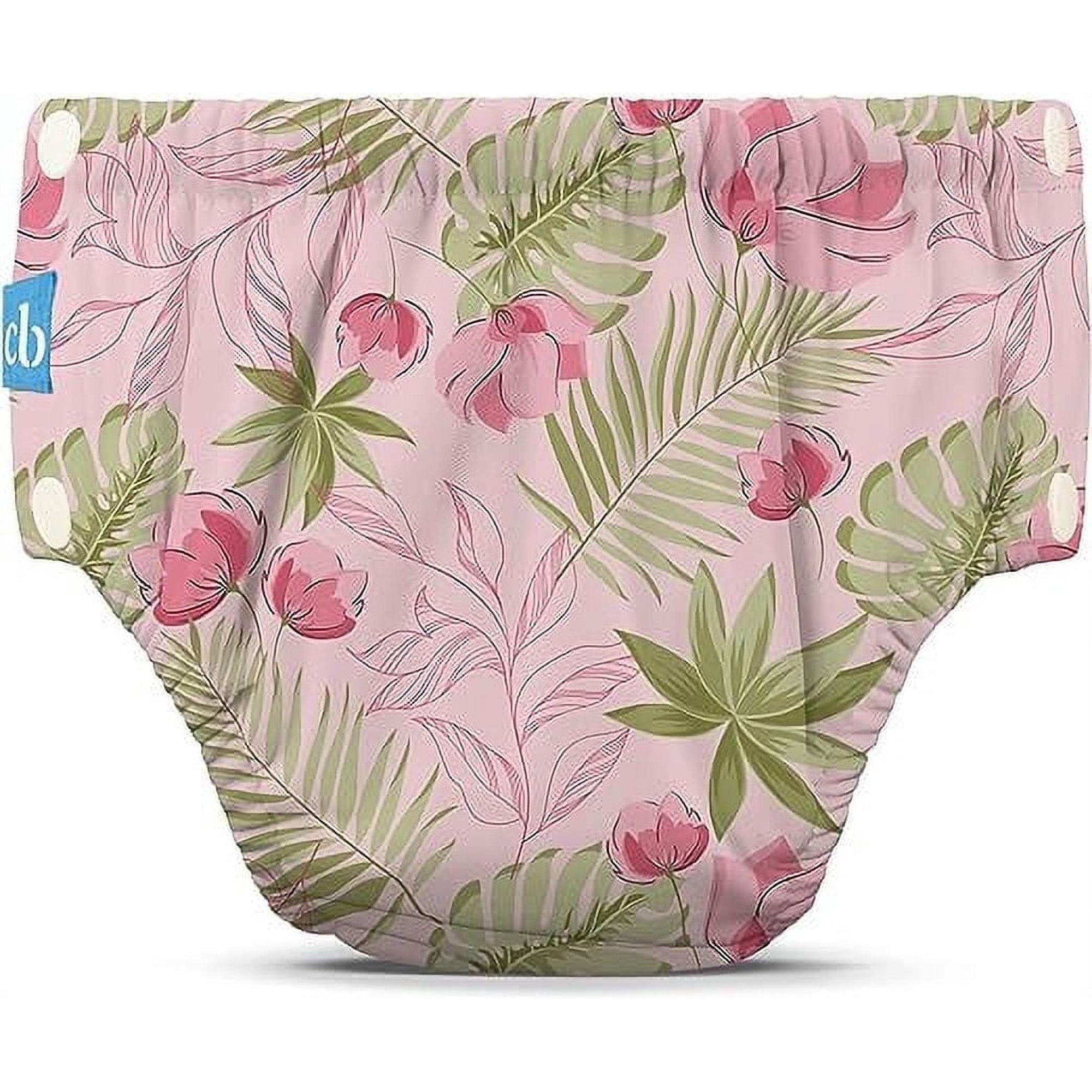 Charlie Banana Reusable Training Pants Snaps Multi-Color Pink Forest Size L (22-34 lbs) 1 Pack