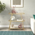 thumbnail image 7 of Evelyn&Zoe Yair 36" Tall Rectangular Bookcase, Brass, 7 of 7