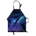 thumbnail image 1 of Night Apron Milky Way Inspired Nebula Cluster Galaxy Fantastic Cosmos Constellation, Unisex Kitchen Bib Apron with Adjustable Neck for Cooking Baking Gardening, Aqua Dark Blue Black, by Ambesonne, 1 of 3