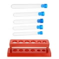 thumbnail image 3 of LULULION Plastic Test Tubes with Stand Highly Transparent for Lab 5Pcs, 3 of 8
