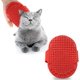 thumbnail image 4 of Cepillo de masaje de silicona roja Qianli para mascotas - con aguja de acero inoxidable - Cepillo de baño para perros y gatos - Cepillo de masaje de cabeza redonda - Cepillo de aseo, 4 of 4