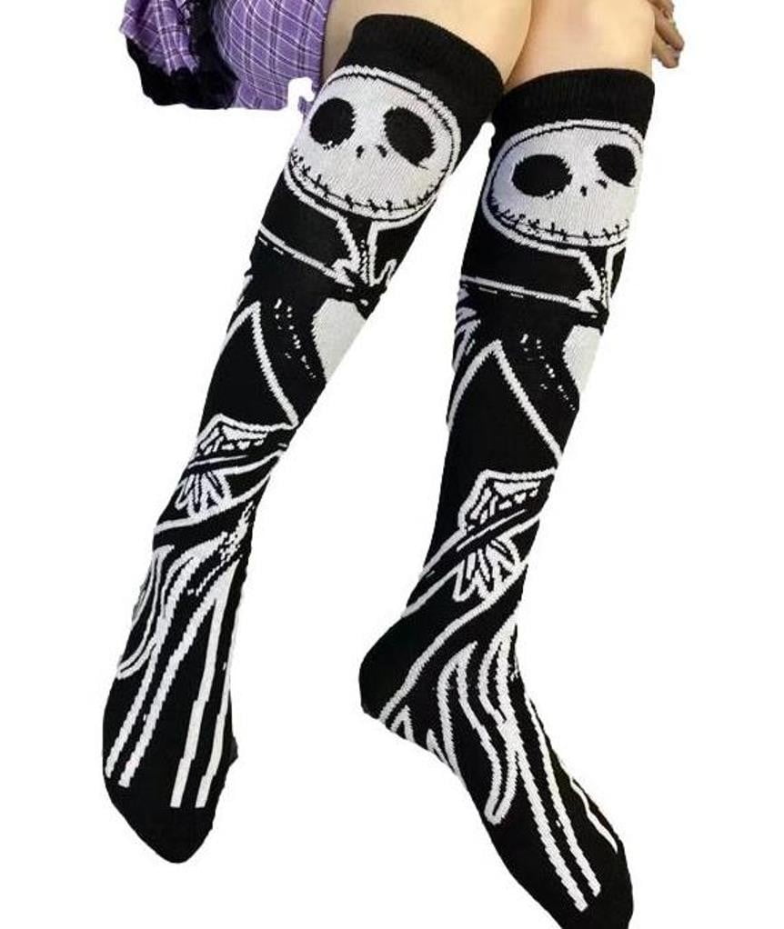 Nightmare Before Christmas Jack Skellington OSFM Knee High Socks - Walmart.com