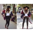 thumbnail image 4 of Mode Femmes Laine Mélange Plaid Wrap Hiver Chaud Molleton Foulard Châle Écharpe, 4 of 5