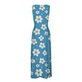 thumbnail image 6 of Summer Dresses for Women 2026 Trendy Sleeveless V Neck Empire Waist Floral Printed Flowy Maxi Dress Boho Beach Dress, 6 of 8