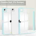 thumbnail image 4 of ChicShell Case for iPad Air 13 Inch M2(2024), Clear Acrylic Back Case with Pencil Holder, Auto Sleep/Wake, Slim Trifold Stand Soft Bumper [Airbag Protection] Shockproof Case - Skyblue, 4 of 9