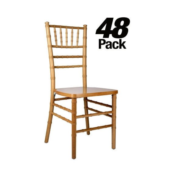 Light Natural ToughWood Chiavari Chair by Chivari, 48 Chair Bundle