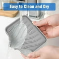 thumbnail image 2 of Qnjujn Silicone Bathroom Soap Dishes with Drain Spout-Bathroom and Kitchen Sink Organizer, Sponge Holder, Dish Soap Tray, for Dispenser, Scrubber, Bottle, Cup on Sink or Counter Gray, 2 of 6