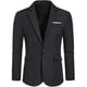thumbnail image 2 of Mens Casual Linen Blazers One Button Slim Fit Suit Jackets, 2 of 4